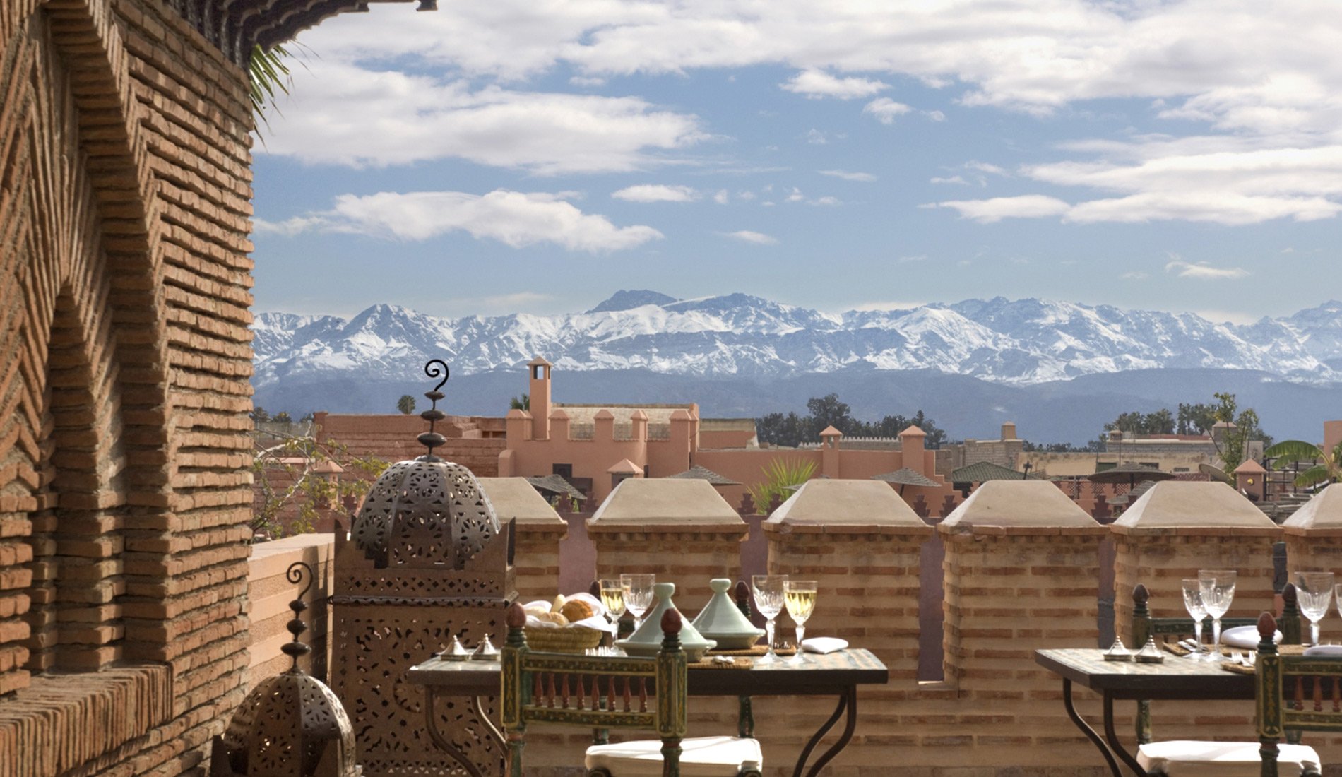 Luxury Hotel La Sultana Marrakesh 5stars Africa Marocco Marrakesh restaurant with panoramic view